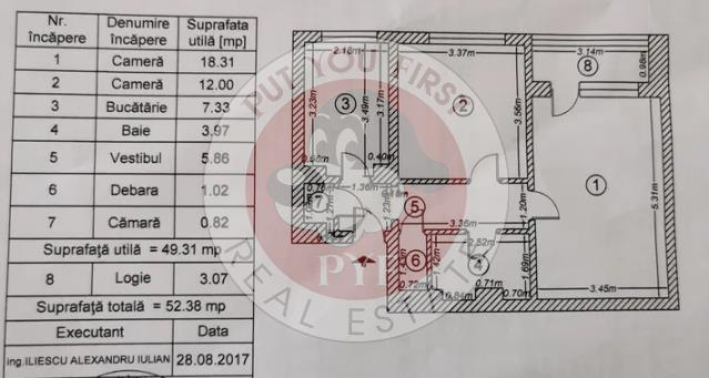 Pacii | Apartament 2 camere | 53mp | decomandat | B8580